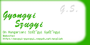 gyongyi szugyi business card